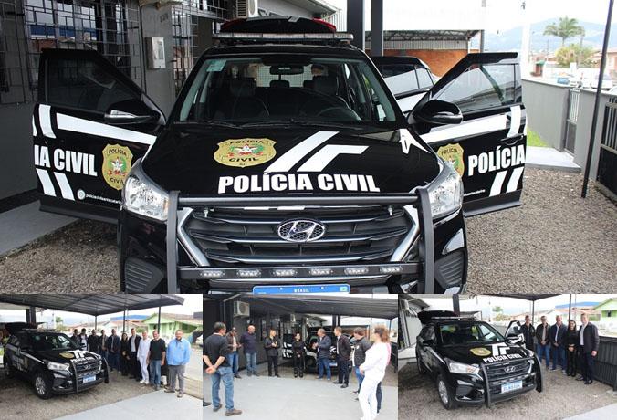 Polícia Civil de São Ludgero recebe viatura zero km do Governo do Estado