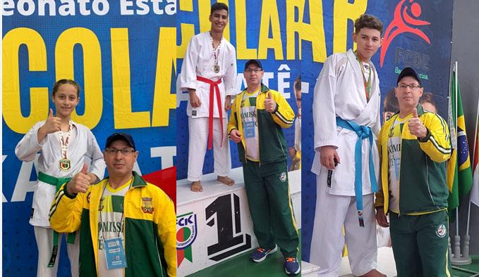 Atletas do Karatê conquistam três medalhas no Campeonato Estadual Escolar