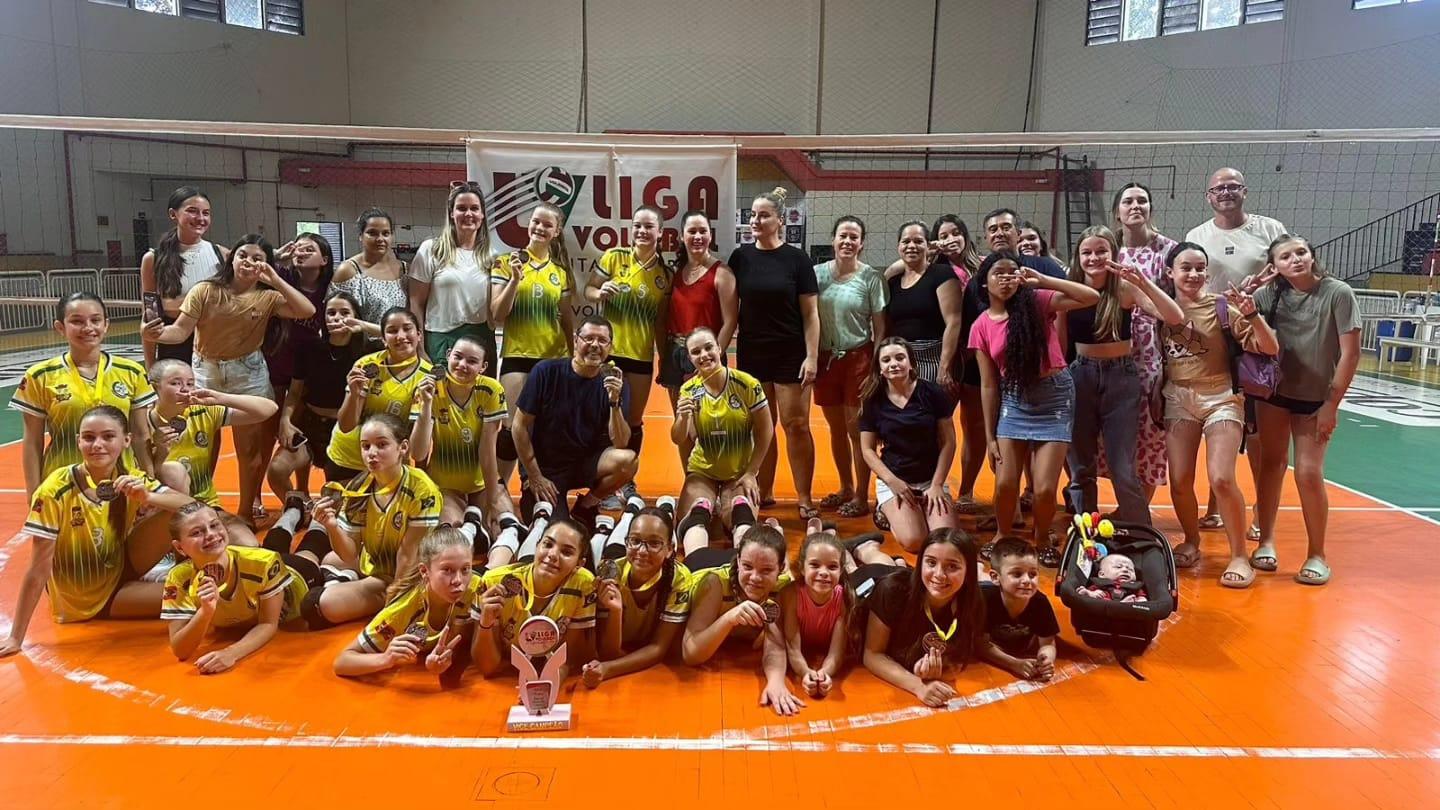 Equipe de São Ludgero Sub 14 Feminino conquista prata na Liga Voleibol de Santa Catarina