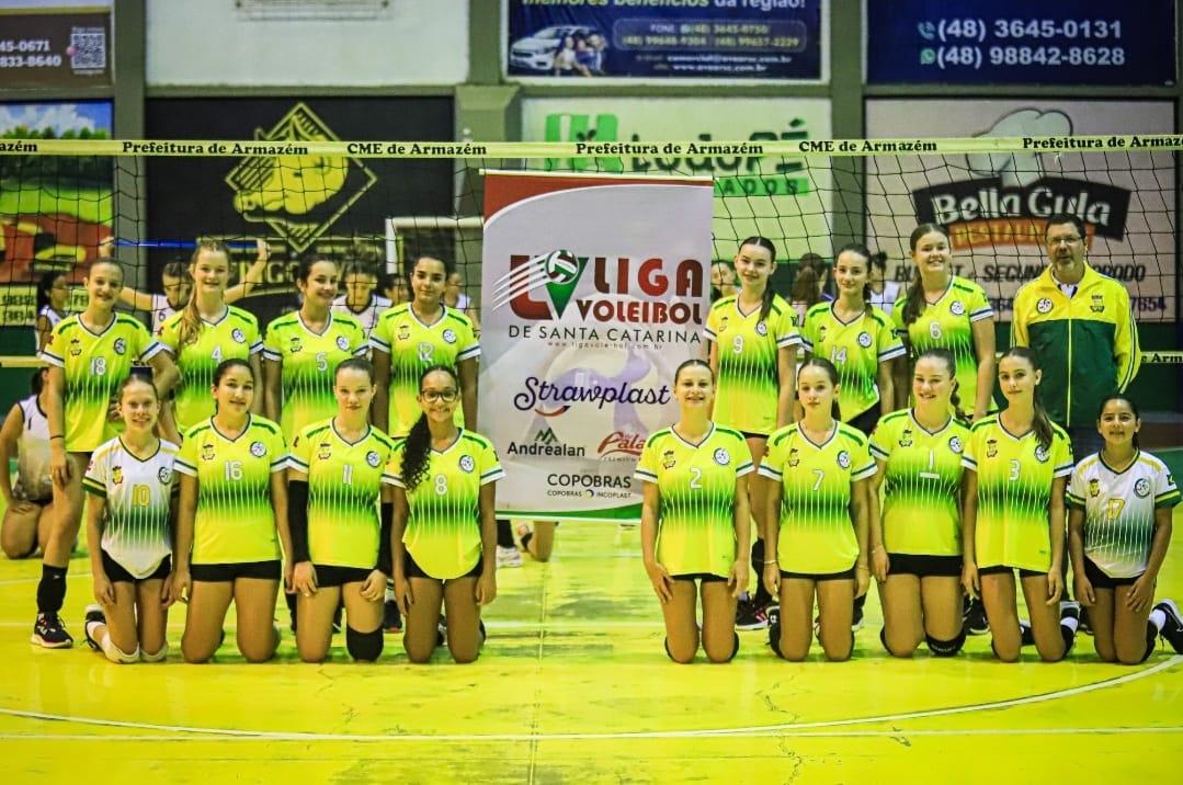 Sub 15 Feminino conquista segundo lugar na primeira etapa da Liga Voleibol de Santa Catarina