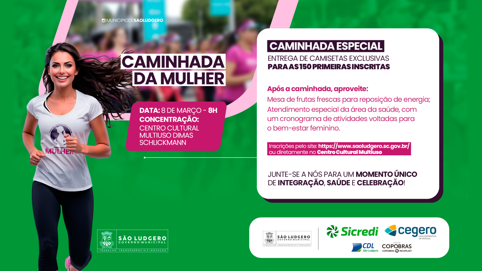Caminhada Especial Celebra o Dia Internacional da Mulher em São Ludgero