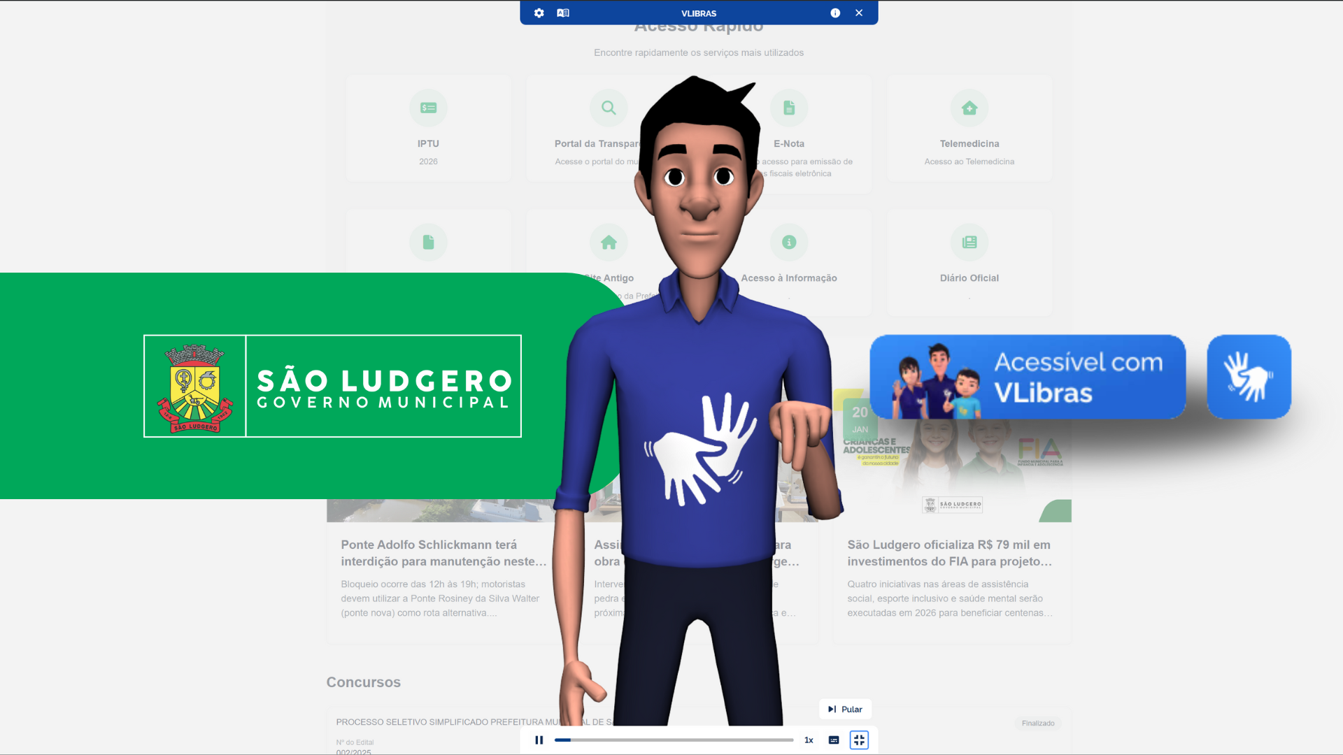 Prefeitura de São Ludgero Lança Acessibilidade em Libras no novo Site Oficial