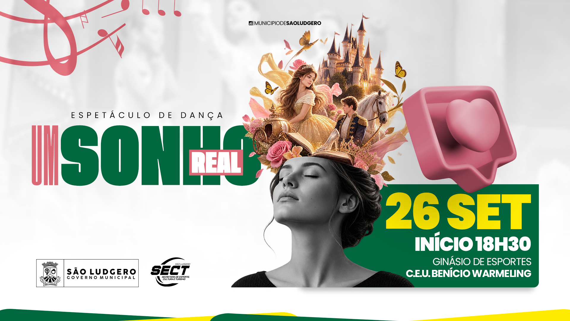 Prefeitura de São Ludgero promove espetáculo de dança “Um Sonho Real” no dia 26 de setembro
