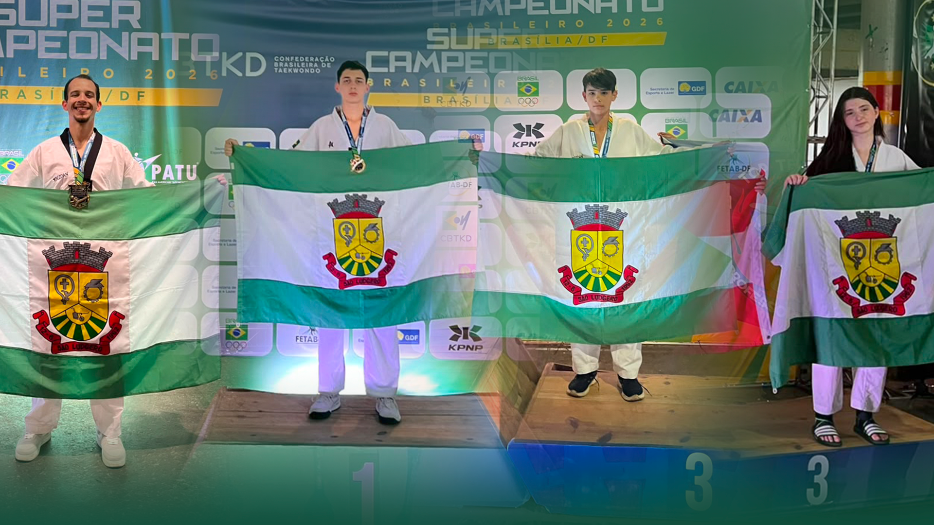 Taekwondo de São Ludgero conquista um ouro e três bronzes no Super Campeonato Brasileiro em Brasília